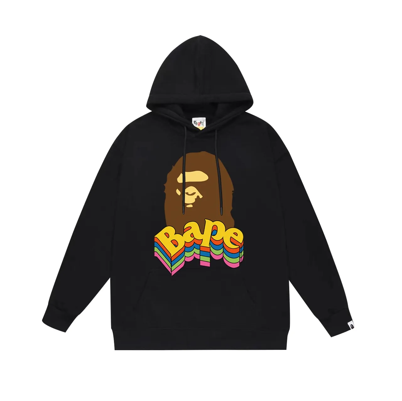 Model No. SC685# terry p160 plus velvet p180💰 (top version) BAPE ape head color letter three-dimensional effect printed hooded sweatshirt. Made of 380g large terry 430g silver fox velvet (drop shoulder large version) fabric. The texture is soft and non-pilling. Imported environmentally friendly printing glue. The pattern is bright and three-dimensional. Quality💥Same style for men and women. The upper body is trendy. Color: black white gray Size: S M L XL XXL