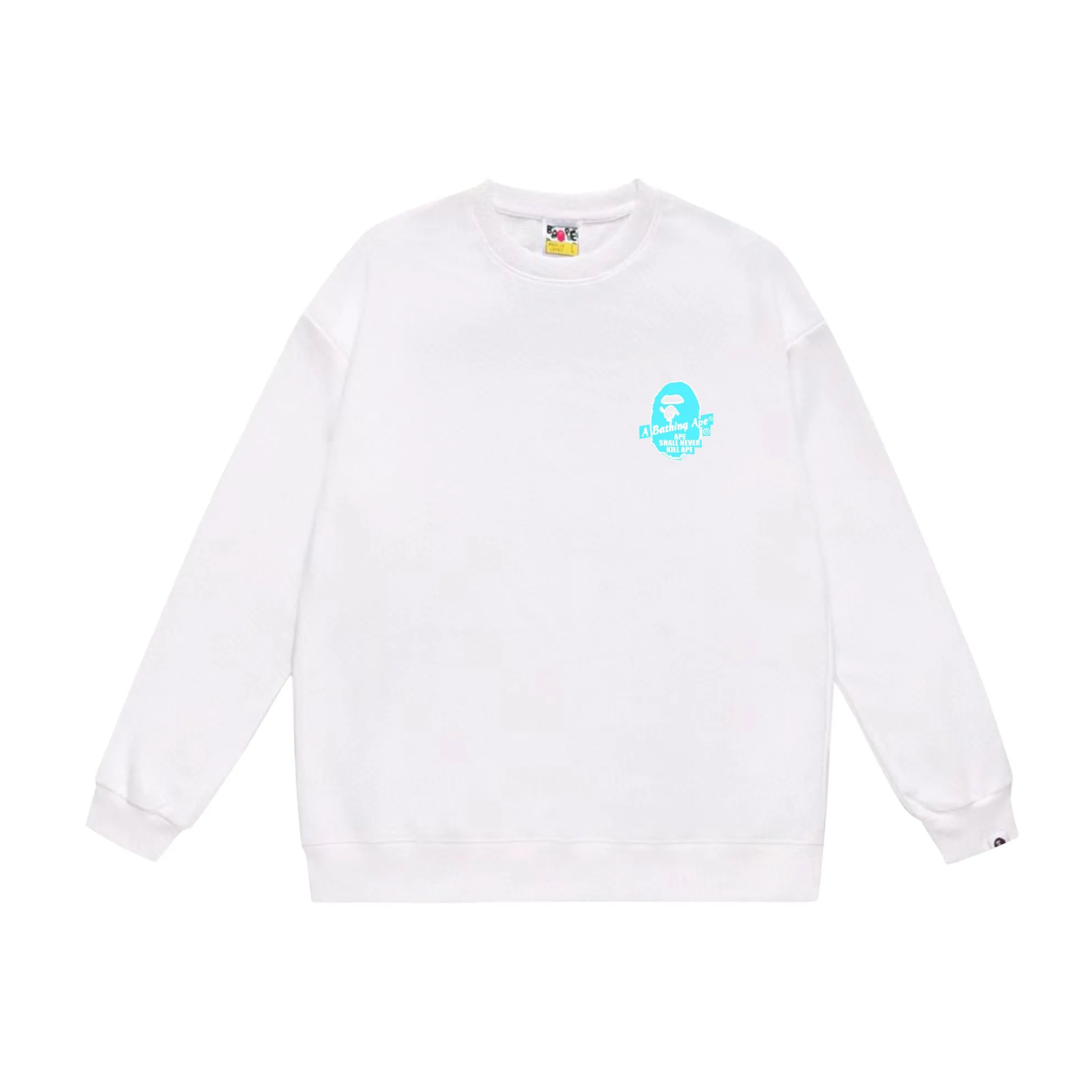 P150 model number SC505# terry 75 plus velvet 80 (top version) BAPE×STUSSY co-branded Stussy letter round neck sweatshirt Made of 350g large terry (drop shoulder large version) fabric, soft and non-pilling, imported environmentally friendly printing glue, bright and three-dimensional pattern, quality 💥Same style for men and women, the upper body is fashionable Color: black and blue, white and blue, gray and blue, black and red, white and red, gray and red Size: S M L XL XXL
