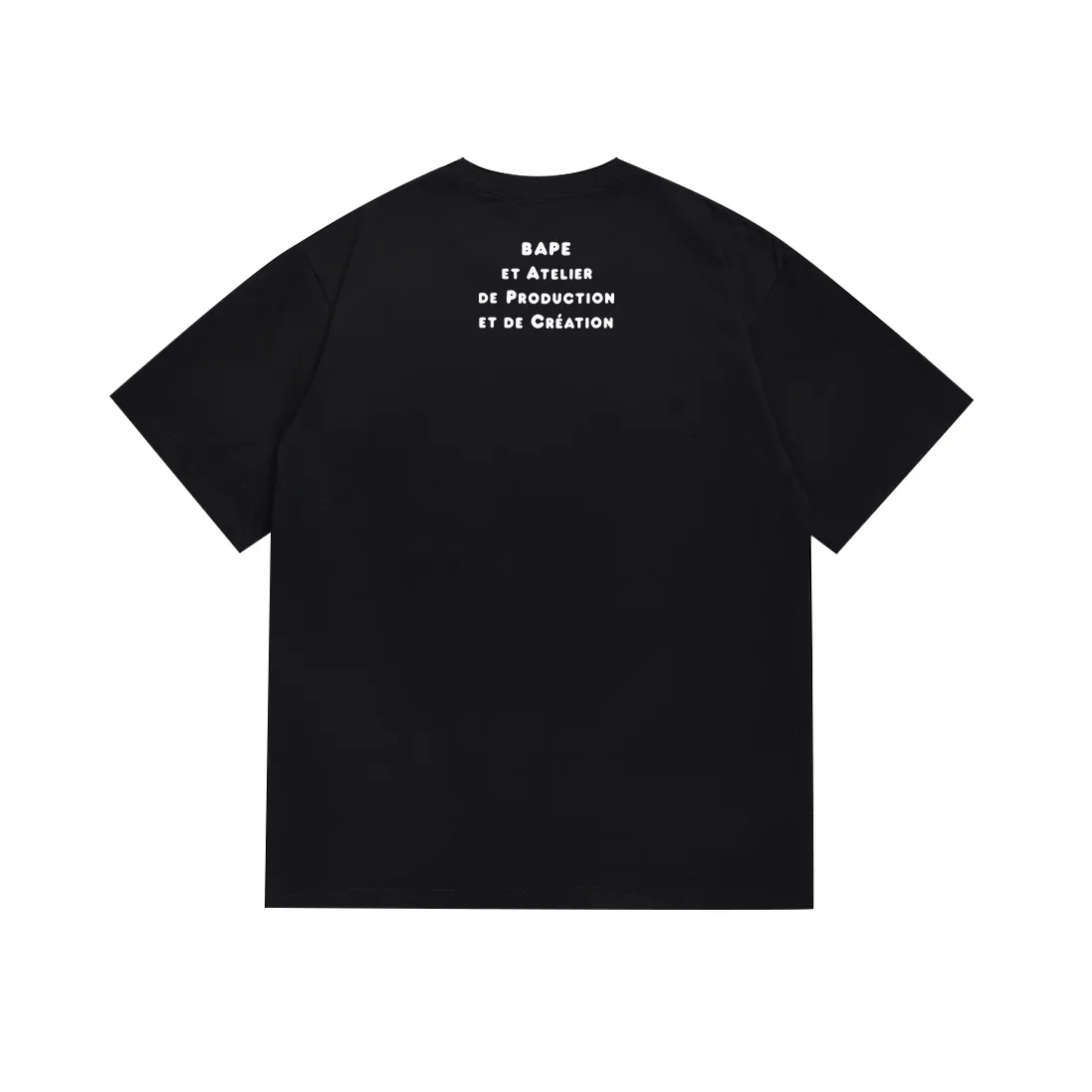 SC079#p110💰 (Top version) BAPE ✖️A•P•C co-branded cartoon BABY MILO letter printed short-sleeved T-shirt. Made of 260 grams of high-quality high-weave pure cotton fabric. Double yarn combed. The texture is soft and non-pilling. Imported environmentally friendly printing glue. The pattern is bright and three-dimensional. Quality💥Same style for men and women. The upper body is trendy. Color: black white. Size: S M L XL XXL