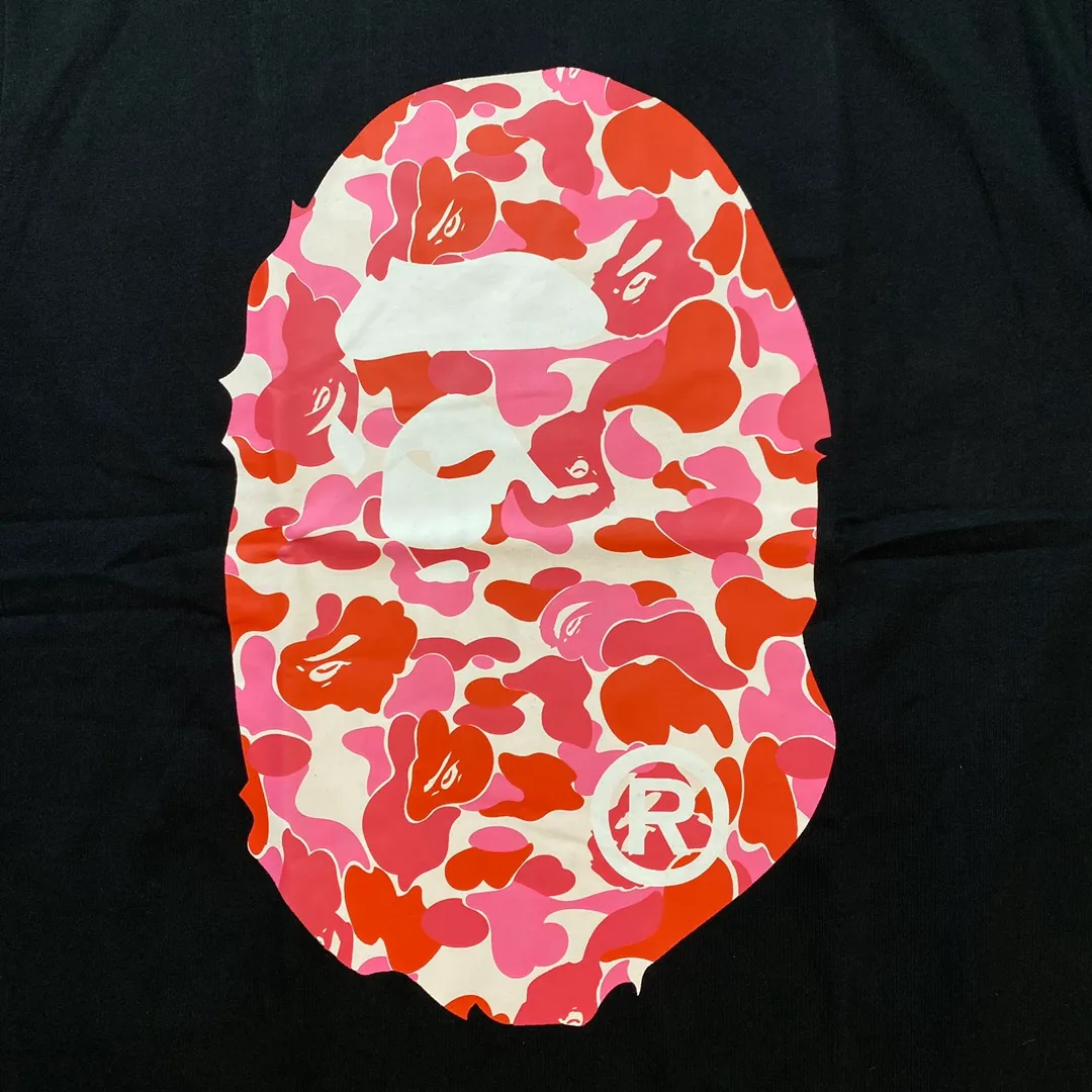 💰140 Bape Abc Blue Pink Green Camouflage Ape Man Reappearance 280g Couple Model: S-XXL [White Green Black Green White Blue Black Blue White Pink Black Pink]