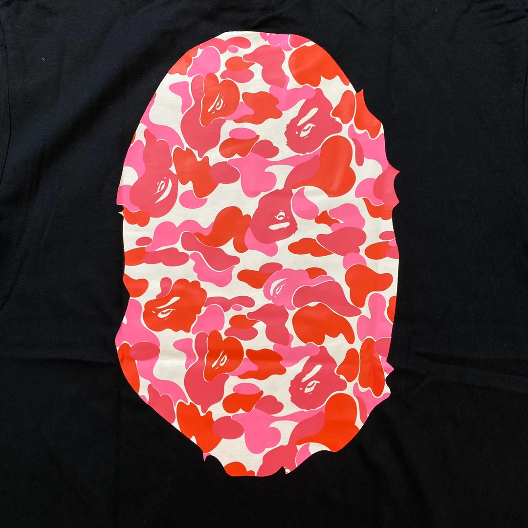 💰140 Bape Abc Blue Pink Green Camouflage Ape Man Reappearance 280g Couple Model: S-XXL [White Green Black Green White Blue Black Blue White Pink Black Pink]