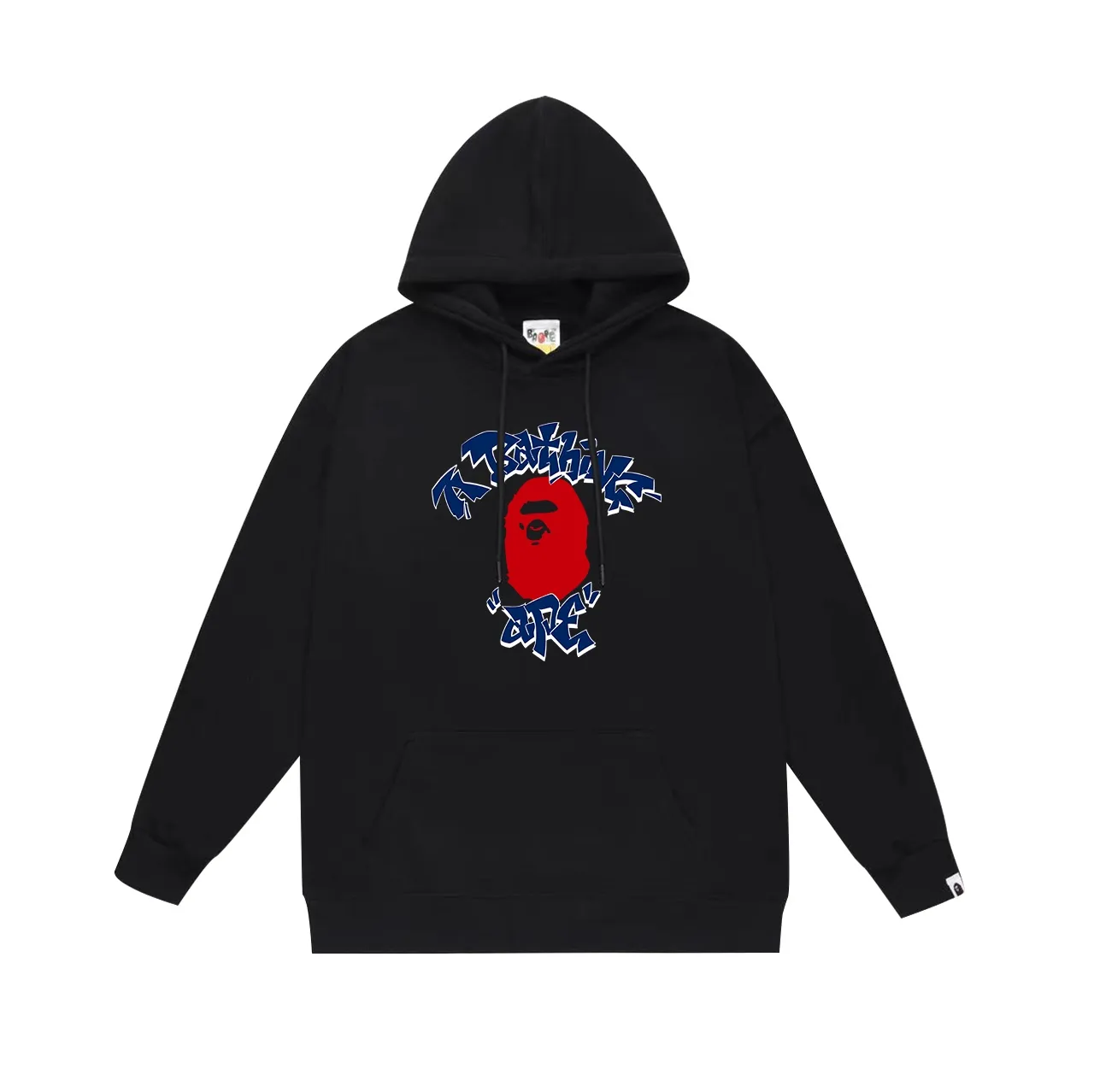 Model No. SC694#terry p160 plus velvet p180💰 (top version) BAPE graffiti ape letter print hooded sweatshirt Made of 380g large terry 430g silver fox velvet (drop shoulder large version) fabric, soft and non-pilling, imported environmentally friendly printing glue, bright and three-dimensional pattern, quality 💥Same style for men and women, the upper body is trendy Color: black white gray Size: S M L XL XXL