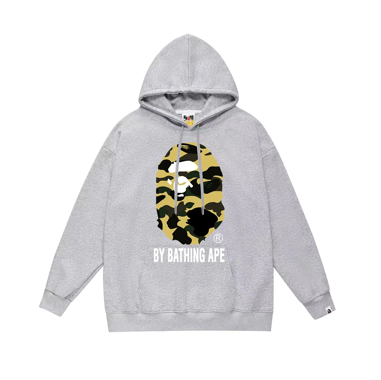Model No. SC729# Terry p160 plus velvet 180💰 (top version) BAPE camouflage ape head letter printed hooded sweatshirt Made of 380g large terry (drop shoulder large version) fabric, soft texture and no pilling Imported environmentally friendly printing glue The pattern is bright and three-dimensional Quality💥Same style for men and women The upper body is trendy Color: black white gray Size: S M L XL XXL
