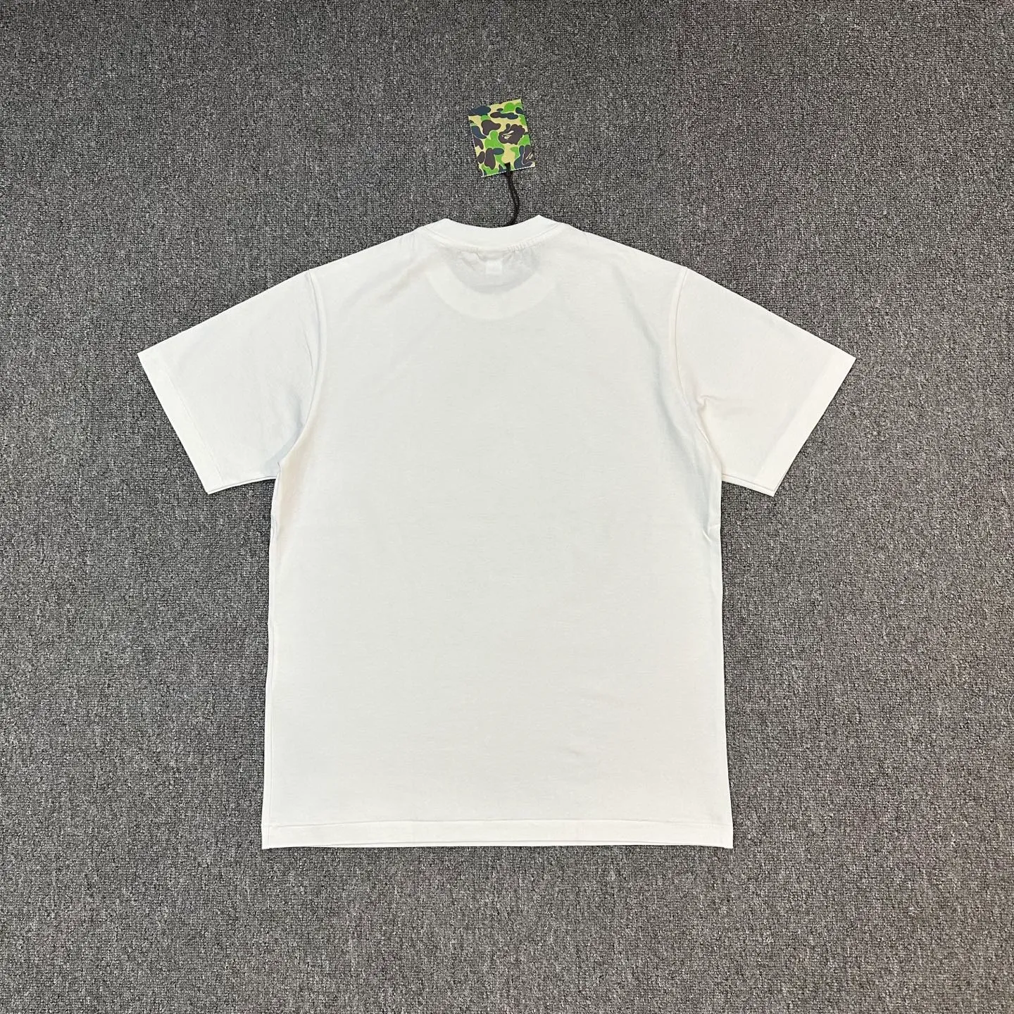💰140 BAPE SS25 1ST CAMO series mixed color ape print round neck short sleeves 280g weight linen cotton fabric Couple style: S-XXL [black white]