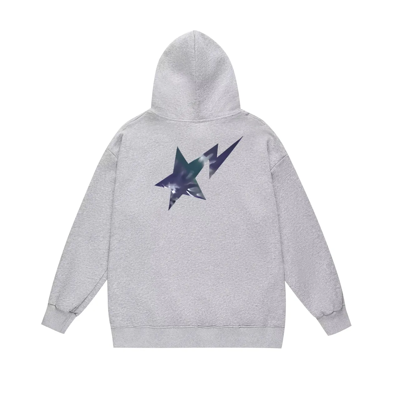 Model No. SC715# Terry p160 plus velvet 180💰 (top version) BAPE autumn and winter tie-dyed letter star printed hooded sweatshirt. Made of 380 grams of large terry (drop shoulder large version) fabric. The texture is soft and non-pilling. Imported environmentally friendly printing glue. The pattern is bright and three-dimensional. Quality💥Same style for men and women. The upper body is trendy. Color: black white gray Size: S M L XL XXL
