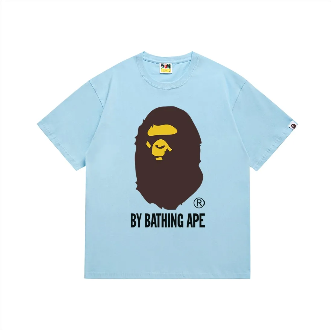 SC040#p110💰 (Top version) BAPE Ape Man's Big Head classic reproduction printed short-sleeved T-shirt Made of 260 grams of high-quality high-weave pure cotton fabric, double yarn combed, soft texture without pilling, imported environmentally friendly printing glue, bright and three-dimensional pattern, quality 💥unisex style, the upper body is trendy Color: black, white, red, pink, navy, coffee, khaki, light blue, Klein blue, grass green, burgundy, purple (12 colors) Size: S M L XL XXL
