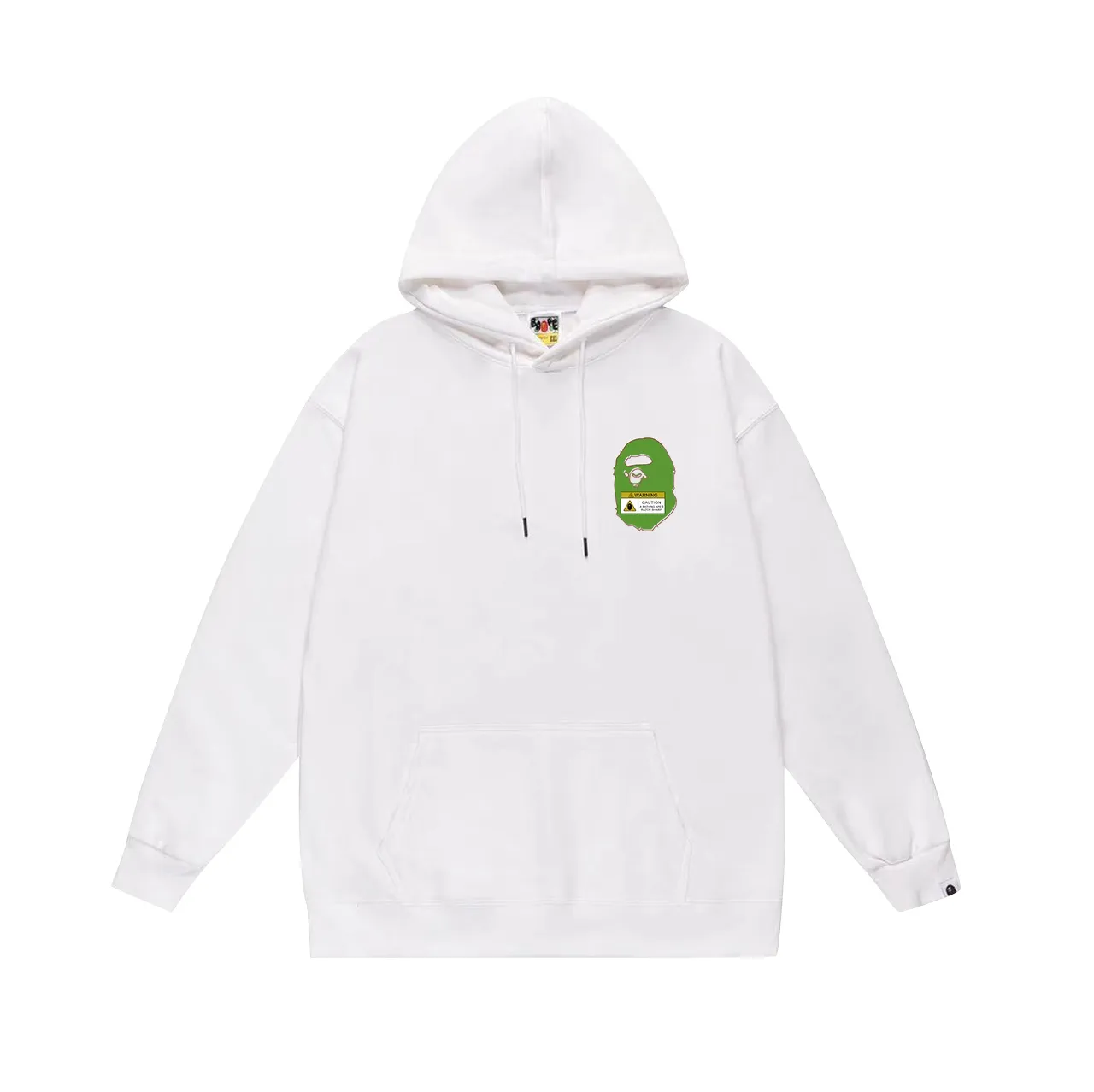 Model number SC631#terry p160 plus velvet p180💰 (top version) BAPE✖️GENERAL SPLAY camouflage ape head general double-sided printed hooded sweatshirt. Made of 380g large terry 430g silver fox velvet (drop shoulder large version) fabric. The texture is soft and non-pilling. Imported environmentally friendly printing glue. The pattern is bright and three-dimensional. Quality💥Same style for men and women. The upper body is trendy. Color: black white gray Size: S M L XL XXL