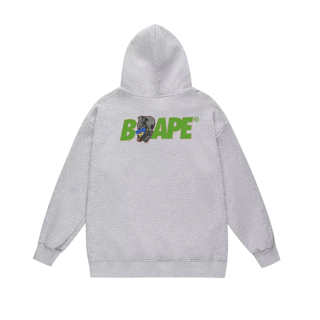 Model number SC631#terry p160 plus velvet p180💰 (top version) BAPE✖️GENERAL SPLAY camouflage ape head general double-sided printed hooded sweatshirt. Made of 380g large terry 430g silver fox velvet (drop shoulder large version) fabric. The texture is soft and non-pilling. Imported environmentally friendly printing glue. The pattern is bright and three-dimensional. Quality💥Same style for men and women. The upper body is trendy. Color: black white gray Size: S M L XL XXL