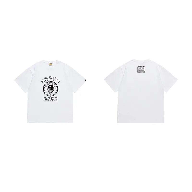 SC1029#p110💰 (top version) BAPE uses 260 grams of high-quality high-weave pure cotton fabric, double yarn combed, soft texture and no pilling, imported environmentally friendly printing glue, bright and three-dimensional pattern, quality 💥Same style for men and women, the upper body is fashionable Color: black white Size: S M L XL XXL