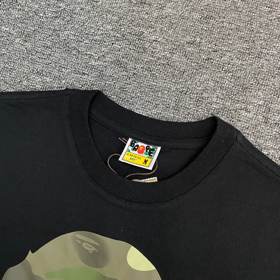 💰140 Bape✖️UNDFATED joint green camouflage great ape custom fabric 280g couple style: S-XXL [black white]