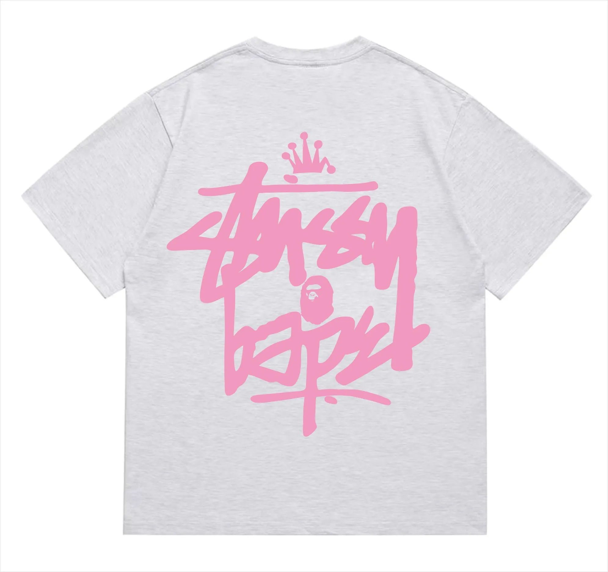 SC208#p110💰 (top version) BAPE×Stussy co-branded Stussy letter ape print T-shirt Made of 260 grams of high-quality high-weave pure cotton fabric, double yarn combed, soft texture and no pilling Imported environmentally friendly printing glue, bright and three-dimensional pattern, quality 💥Same style for men and women, the upper body is fashionable Color: black and yellow, gray and yellow, pink and yellow, red and yellow, white and yellow, black pink, gray powder, pink, red pink, white powder Black and white Gray and white Pink and white Red and white White and black Gray and black Pink and black Red and black Size: S M L XL XXL