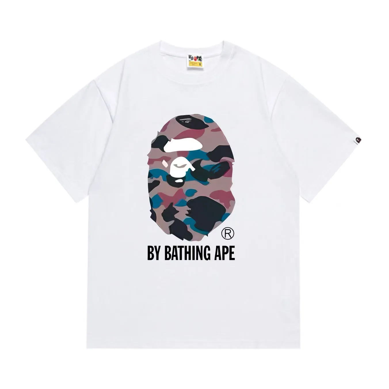 SC283#p110💰 (top version) BAPE uses 260 grams of high-quality high-weave pure cotton fabric, double yarn combed, soft and non-pilling texture, imported environmentally friendly printing glue, bright and three-dimensional pattern, quality 💥Same style for men and women, the upper body is trendy Color: Black White Size: S M L XL XXL