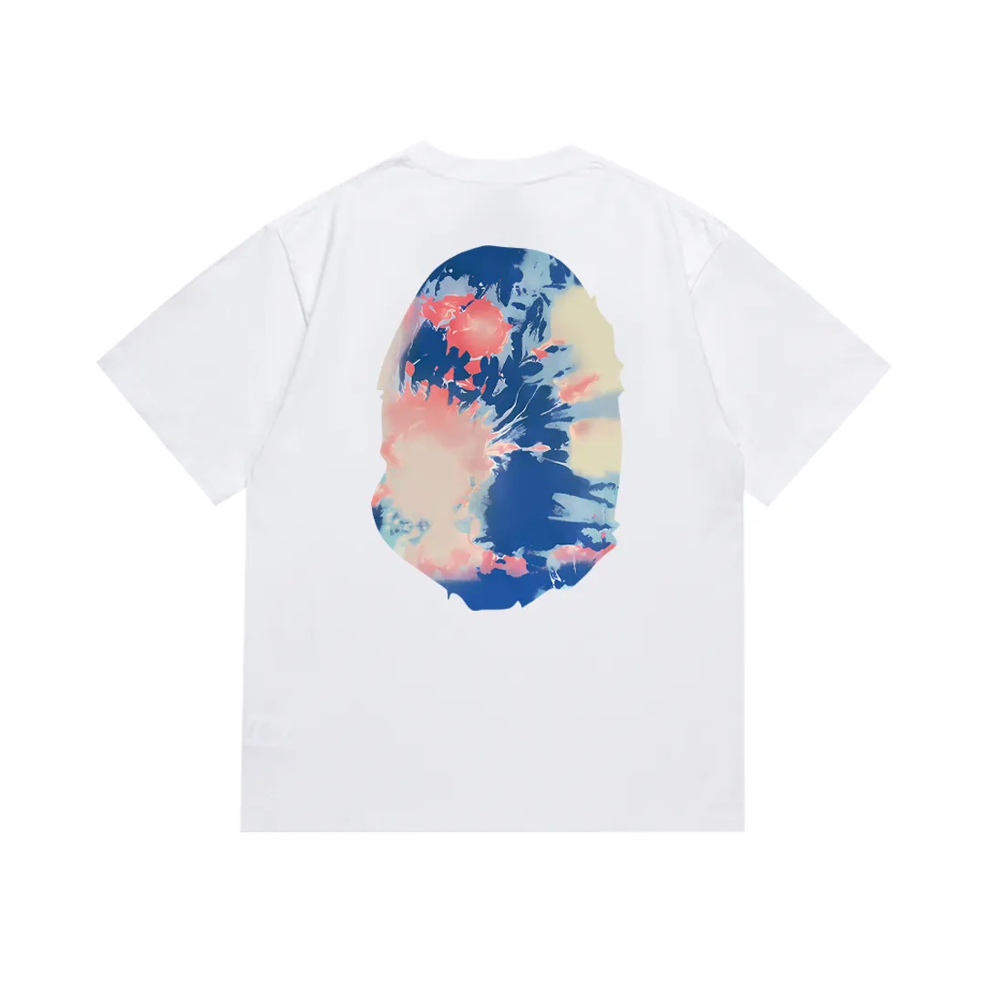 P110 SC015# (top version) Bape's new summer trendy brand ape-man animation printed short-sleeved T-shirt, fashionable men's and women's popular casual half-sleeved shirt. Made of 260 grams of high-quality high-weave pure cotton fabric, double yarn combed, soft texture and no pilling. Imported environmentally friendly printing glue, bright and three-dimensional pattern, quality 💥Same style for men and women. The upper body is trendy. Color: black and white. Size: S M L XL XXL