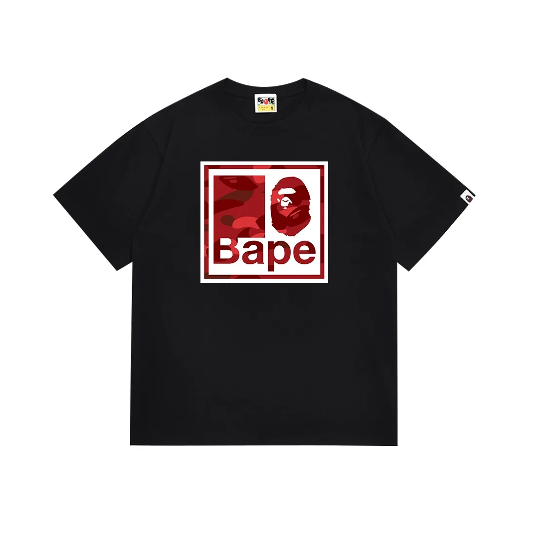 SC106#p110💰 (top version) BAPE camouflage ape head letter printed short-sleeved T-shirt Made of 260 grams of high-quality high-weave pure cotton fabric, double yarn combed, soft and non-pilling texture, imported environmentally friendly printing glue, bright and three-dimensional pattern, quality 💥Same style for men and women, the upper body is fashionable Color: black and purple, white and purple, black and blue, white and blue, black and red, white and red Size: S M L XL XXL
