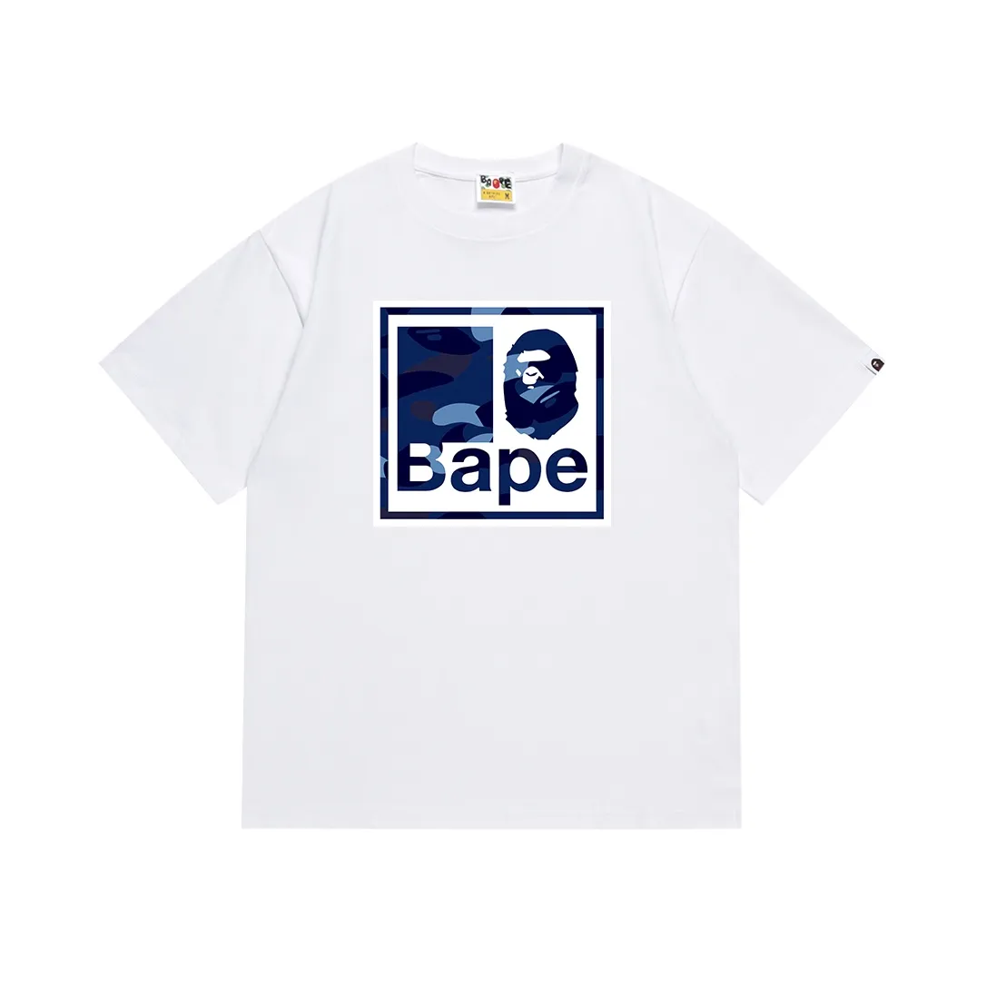 SC106#p110💰 (top version) BAPE camouflage ape head letter printed short-sleeved T-shirt Made of 260 grams of high-quality high-weave pure cotton fabric, double yarn combed, soft and non-pilling texture, imported environmentally friendly printing glue, bright and three-dimensional pattern, quality 💥Same style for men and women, the upper body is fashionable Color: black and purple, white and purple, black and blue, white and blue, black and red, white and red Size: S M L XL XXL