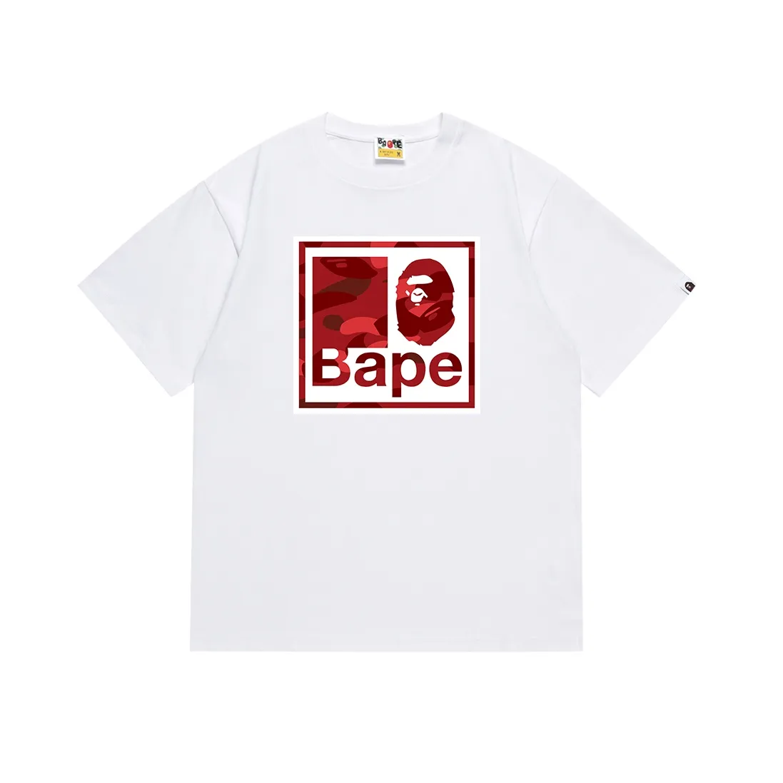 SC106#p110💰 (top version) BAPE camouflage ape head letter printed short-sleeved T-shirt Made of 260 grams of high-quality high-weave pure cotton fabric, double yarn combed, soft and non-pilling texture, imported environmentally friendly printing glue, bright and three-dimensional pattern, quality 💥Same style for men and women, the upper body is fashionable Color: black and purple, white and purple, black and blue, white and blue, black and red, white and red Size: S M L XL XXL