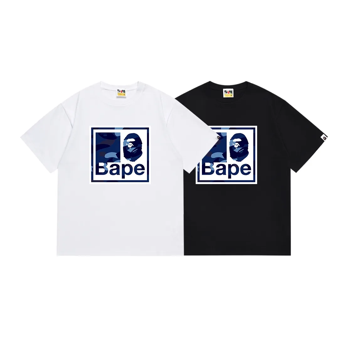 SC106#p110💰 (top version) BAPE camouflage ape head letter printed short-sleeved T-shirt Made of 260 grams of high-quality high-weave pure cotton fabric, double yarn combed, soft and non-pilling texture, imported environmentally friendly printing glue, bright and three-dimensional pattern, quality 💥Same style for men and women, the upper body is fashionable Color: black and purple, white and purple, black and blue, white and blue, black and red, white and red Size: S M L XL XXL