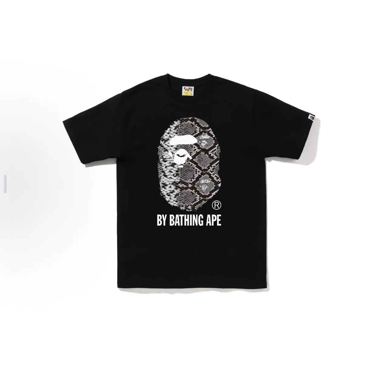 P110 001206 BAPE ape letter logo printed round neck short-sleeved T-shirt, same style for men and women, size smlxlxxl, black brown, white brown, black gray, white gray