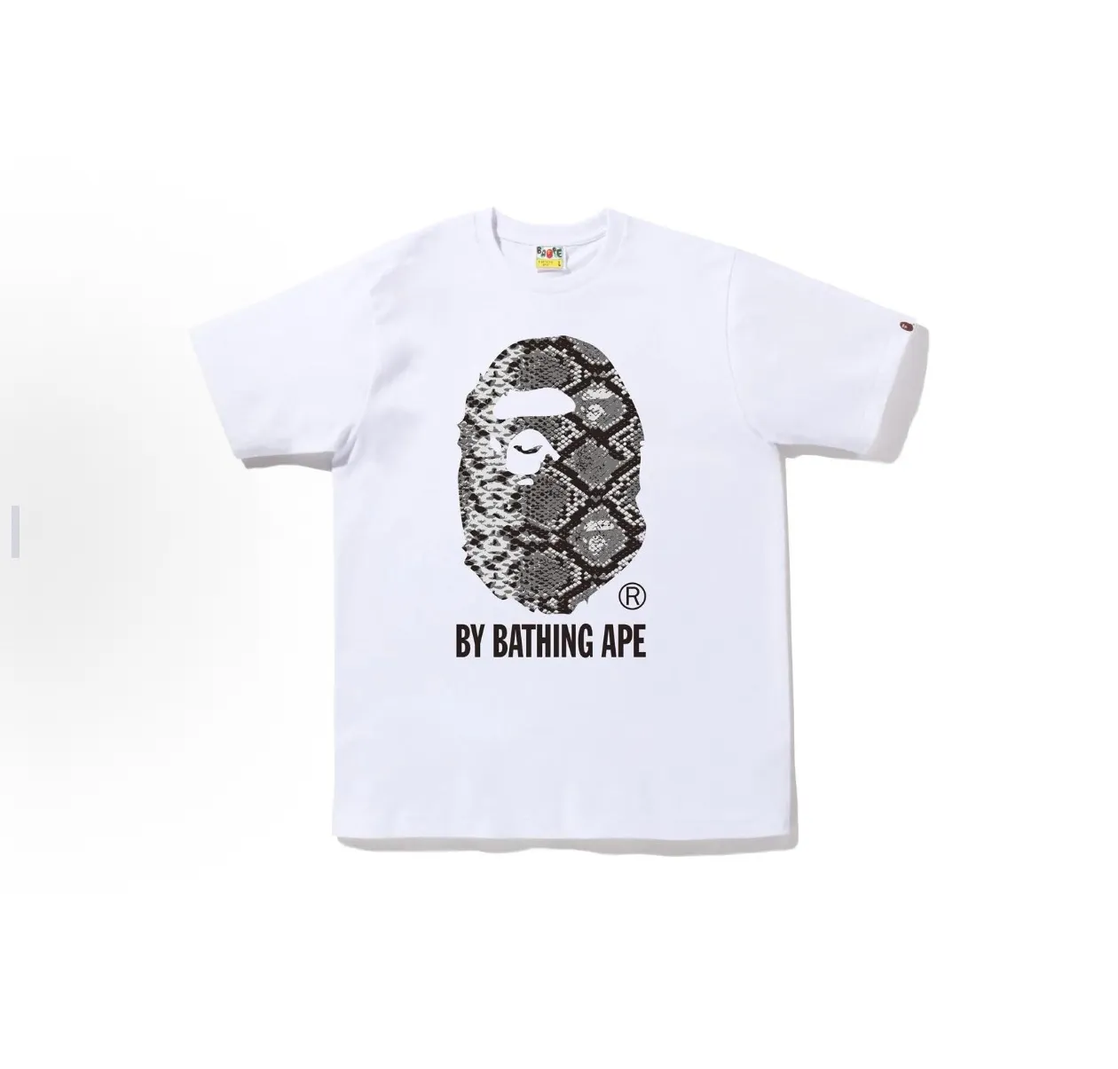 P110 001206 BAPE ape letter logo printed round neck short-sleeved T-shirt, same style for men and women, size smlxlxxl, black brown, white brown, black gray, white gray