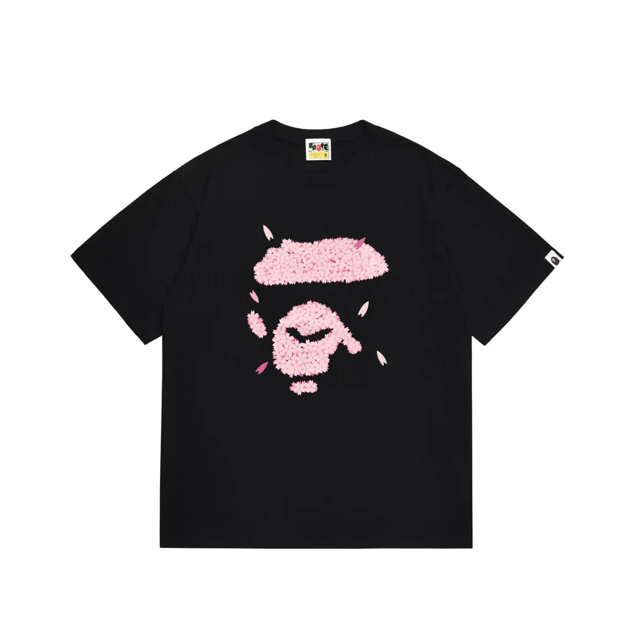 SC1032#p110💰 (top version) BAPE uses 260 grams of high-quality high-weave pure cotton fabric, double yarn combed, soft texture and no pilling, imported environmentally friendly printing glue, bright and three-dimensional pattern, quality 💥Same style for men and women, the upper body is fashionable Color: black white Size: S M L XL XXL