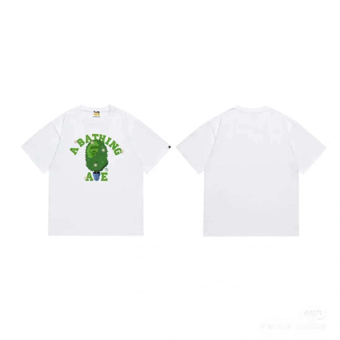 P110 Need 001034 Japanese trendy brand ape-head bape printed short-sleeved T-shirt, same style for men and women, size smlxlxxl, black and white