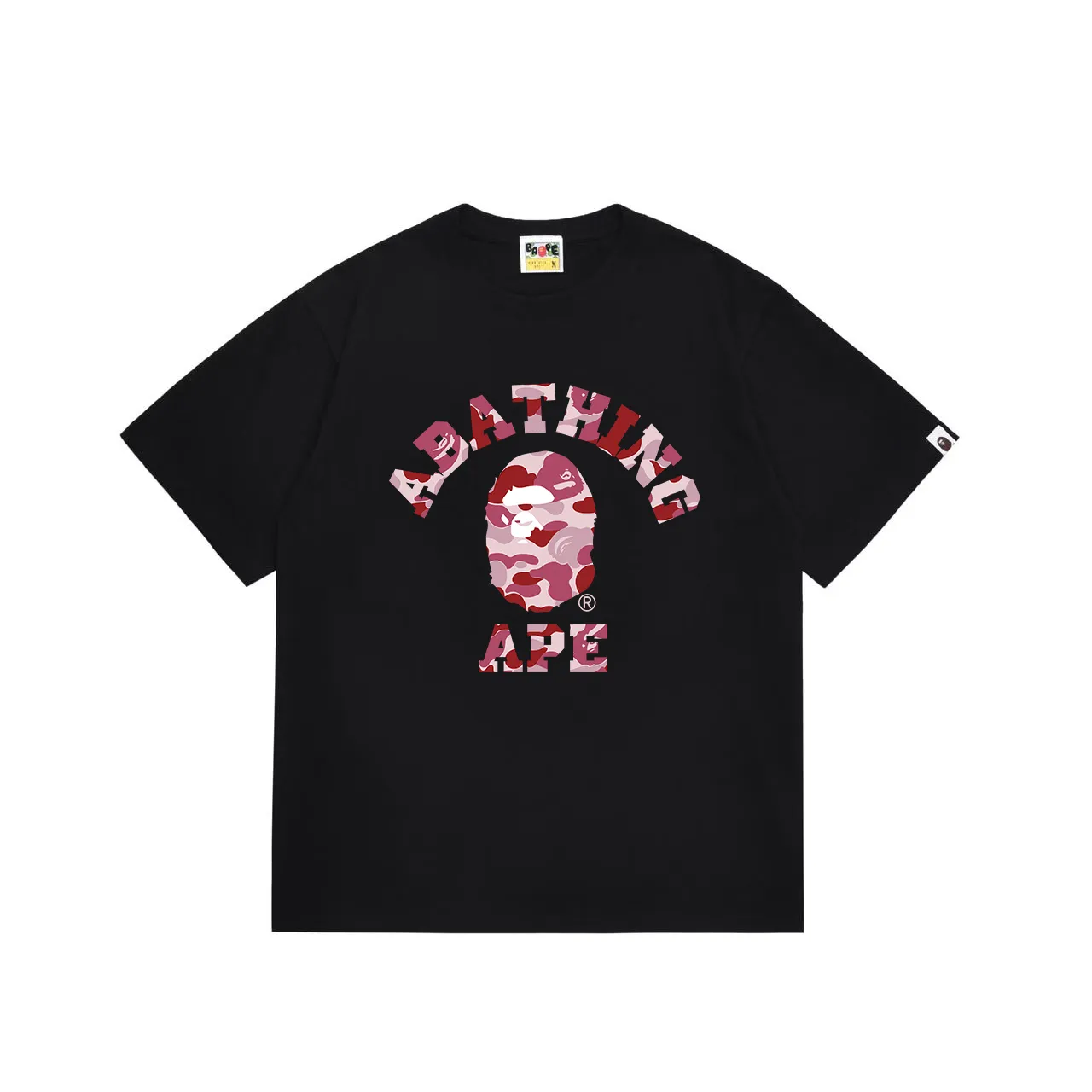 SC1030#p110💰 (top version) BAPE uses 260 grams of high-quality high-weave pure cotton fabric, double yarn combed, soft texture and no pilling, imported environmentally friendly printing glue, bright and three-dimensional pattern, quality 💥unisex style, the upper body is fashionable Color: black red black blue black green white red white blue white green Size: S M L XL XXL