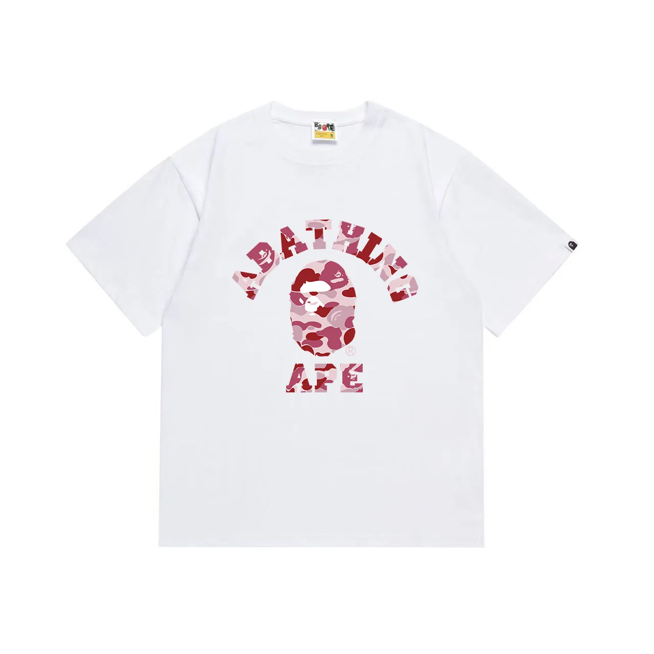 SC1030#p110💰 (top version) BAPE uses 260 grams of high-quality high-weave pure cotton fabric, double yarn combed, soft texture and no pilling, imported environmentally friendly printing glue, bright and three-dimensional pattern, quality 💥unisex style, the upper body is fashionable Color: black red black blue black green white red white blue white green Size: S M L XL XXL