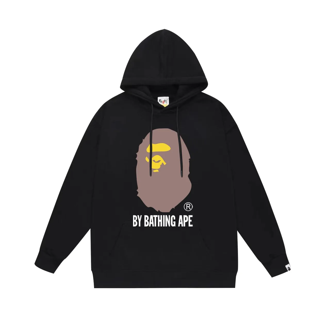 Model number SC640#terry p160 plus velvet p180💰 (top version) BAPE ape-man head classic reproduction printed hooded sweatshirt. Made of 380g large terry 430g silver fox velvet (drop shoulder large version) fabric. The texture is soft and non-pilling. Imported environmentally friendly printing glue. The pattern is bright and three-dimensional. Quality💥Same style for men and women. The upper body is trendy. Color: black white gray Size: S M L XL XXL