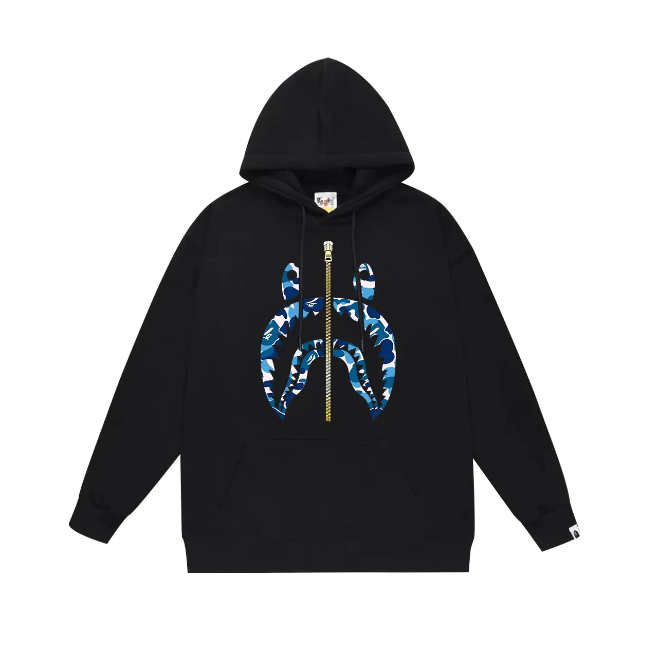Model number SC689#terry p160 plus velvet p180💰 (top version) BAPE camouflage shark zipper printed hooded sweatshirt Made of 380g large terry 430g silver fox velvet (drop shoulder large version) fabric, soft and non-pilling, imported environmentally friendly printing glue, bright and three-dimensional pattern, quality 💥Same style for men and women, the upper body is trendy. Color: black and red, white and red, gray and red, black and green, white and green, gray and green. Black and blue, white and blue, gray and blue Size: S M L XL XXL
