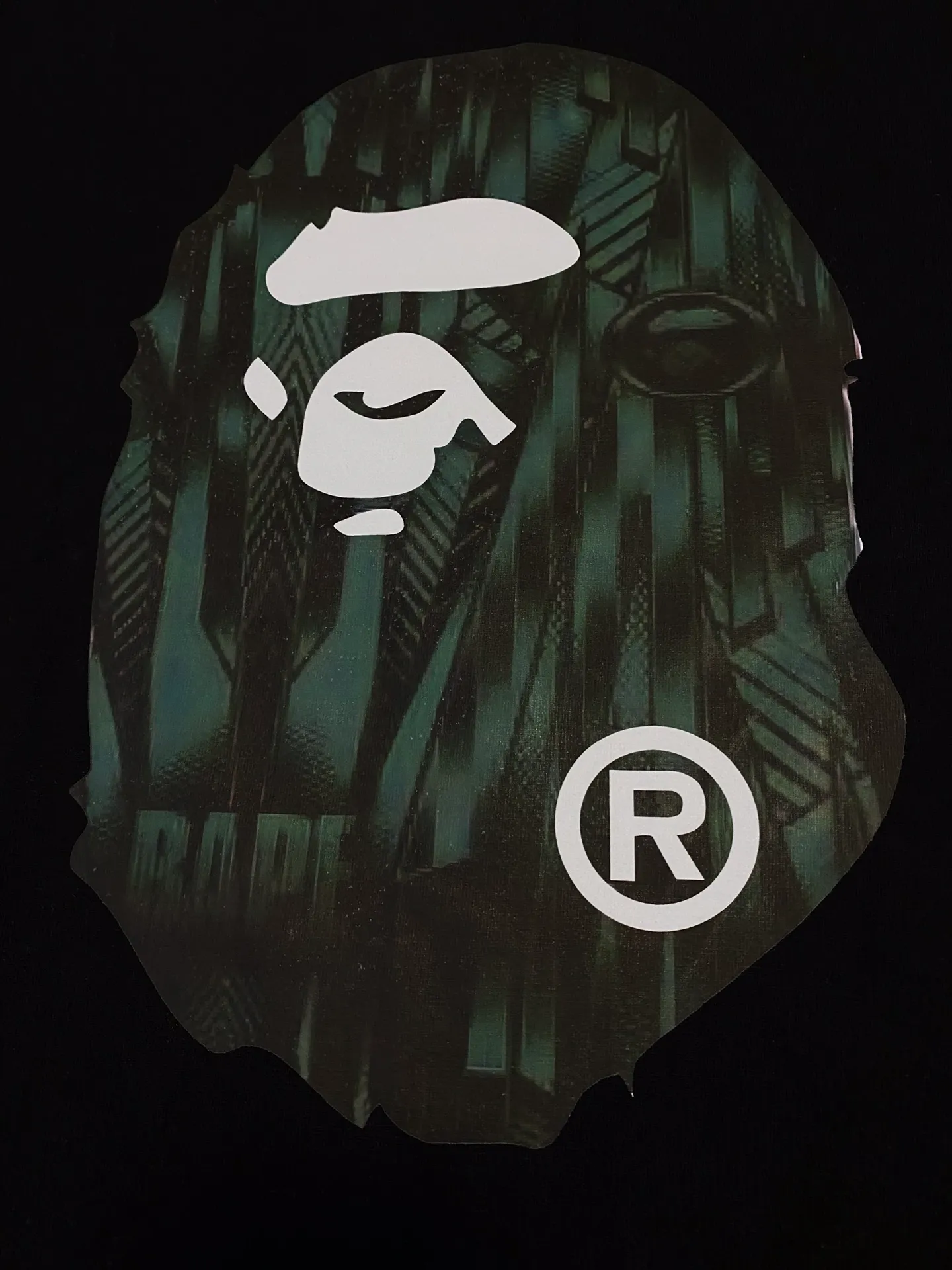 SC104#p110💰 (Top version) BAPE speed racing speed pattern ape head printed short-sleeved T-shirt Made of 260 grams of high-quality high-weave pure cotton fabric, double yarn combed, soft texture without pilling, imported environmentally friendly printing glue, bright and three-dimensional pattern, quality 💥Same style for men and women, the upper body is fashionable Color: black cyan white cyan Size: S M L XL XXL