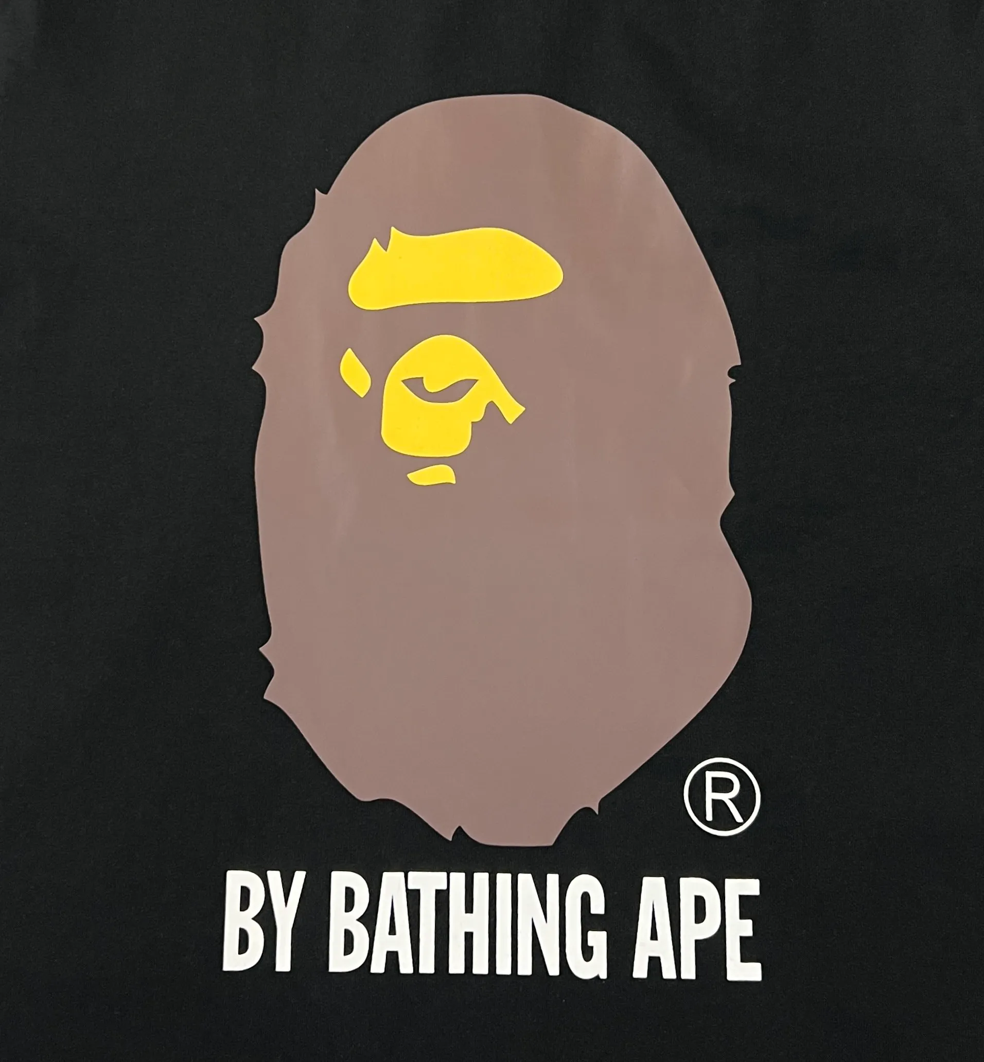 💰140 BAPE ape-man’s big head classic reappearance 280g weight linen cotton fabric ZP version Couple style: S-XXL [black white]