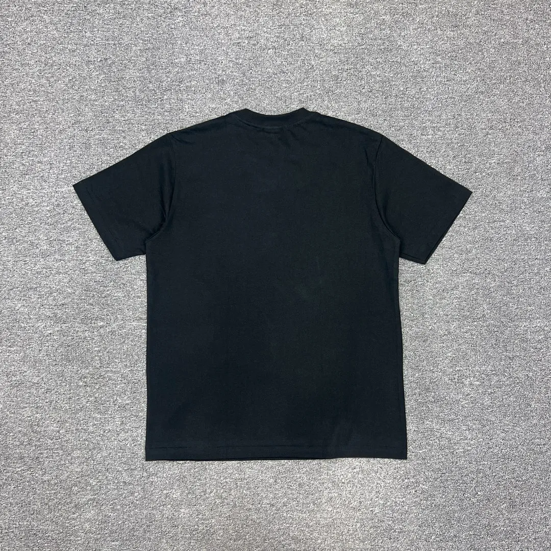 💰140 BAPE GLITCH ART COLLEGE TEE Faulty phantom art laminated great ape head print 280g weight linen cotton fabric ZP version Couple style: S—XXL [Black White]