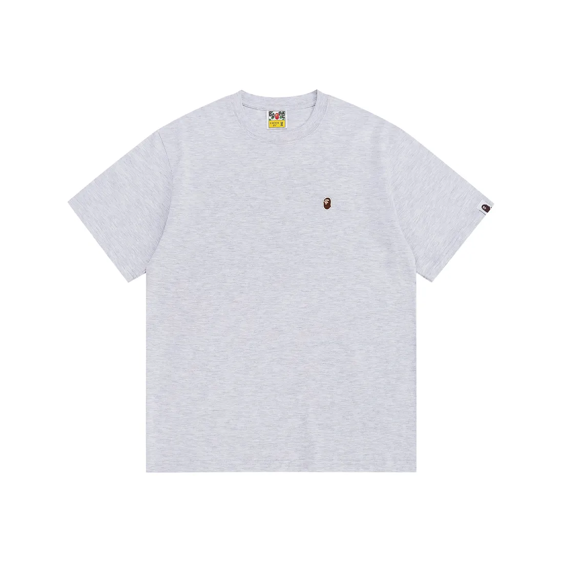 Style number: SC short sleeves-10000#p110💰 BAPE classic embroidered ape badge small label Color: apricot grass green khaki dark gray orange bright red fluorescent green pink purple white floral gray Size: S M L XL XXL Weight: 260 grams of pure cotton