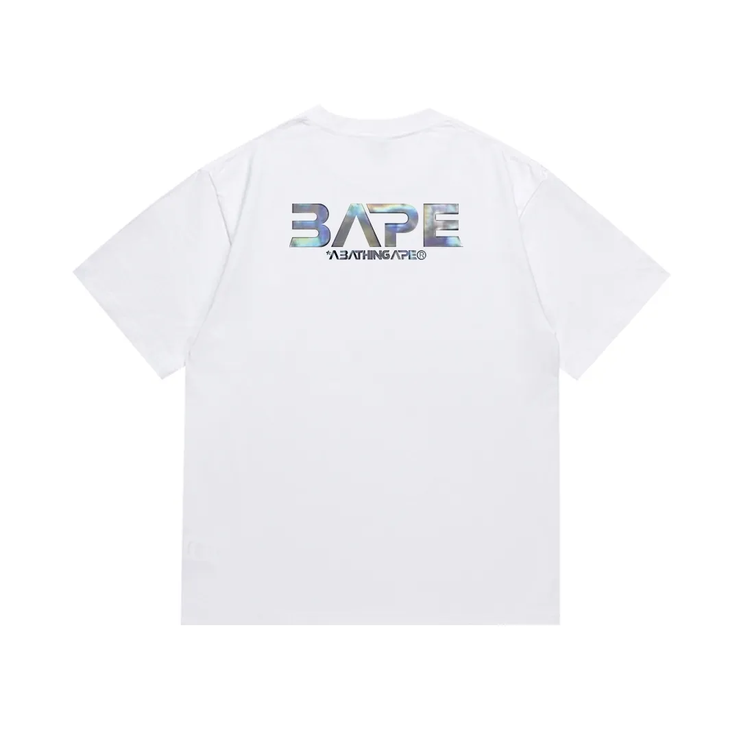 SC158#p110💰 (Top version) BAPE Mid-Autumn Moon Scenery Ape Head UFO laser letter printed short-sleeved T-shirt Made of 260 grams of high-quality high-weave pure cotton fabric, double yarn combed, soft texture and no pilling Imported environmentally friendly printing glue The pattern is bright and three-dimensional Quality💥Same style for men and women The upper body is trendy Color: Black White Size: S M L XL XXL