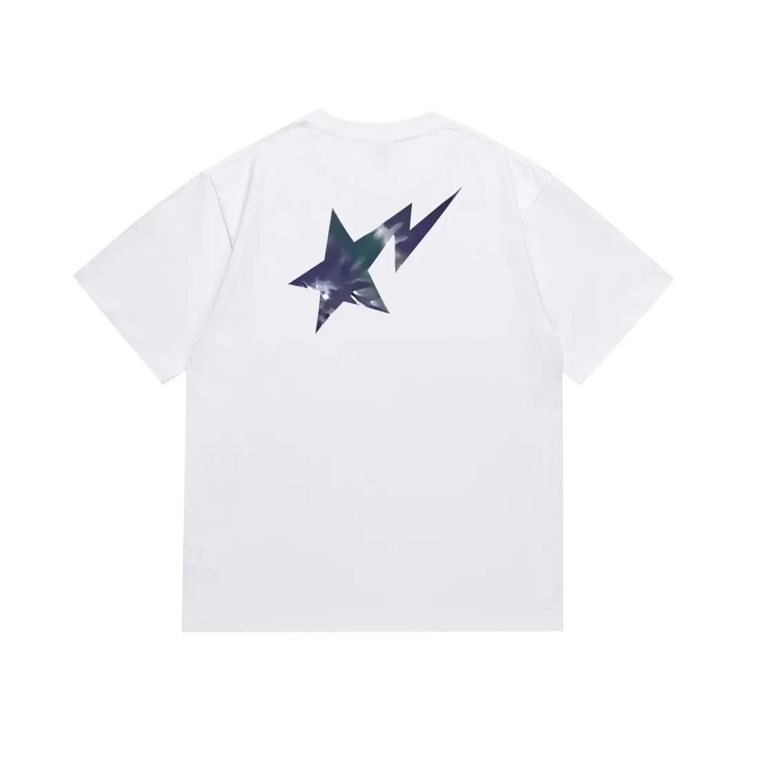 SC115#p110💰 (top version) BAPE tie-dye letter star printed short-sleeved T-shirt Made of 260 grams of high-quality high-weave pure cotton fabric, double yarn combed, soft texture and no pilling Imported environmentally friendly printing glue, bright and three-dimensional pattern, quality 💥Same style for men and women, the upper body is fashionable Color: black white Size: S M L XL XXL