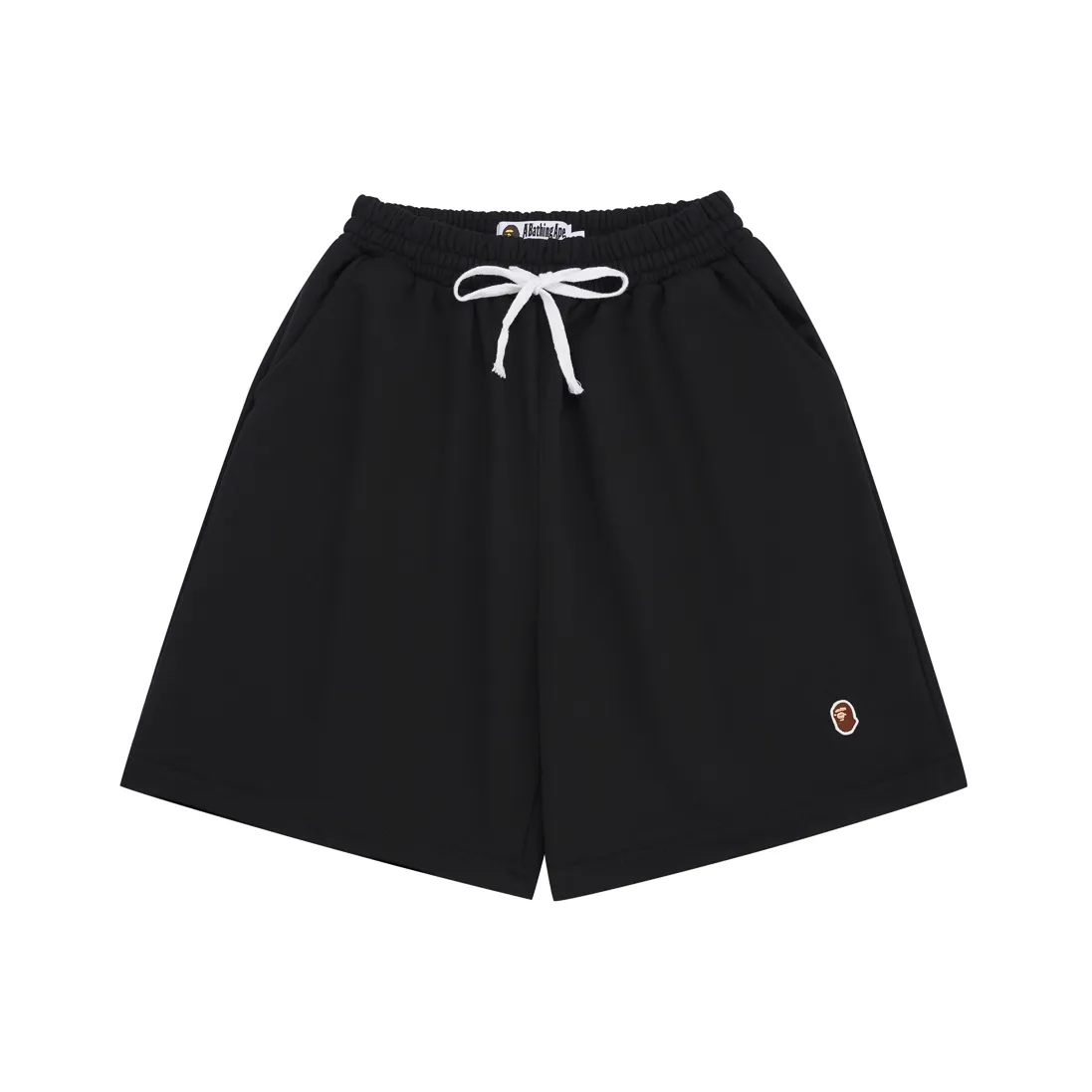 Style number: SC shorts-001#p130💰 BAPE classic ape embroidered small label shorts Color: black gray Size: M L XL XXL Weight: 330 grams large terry