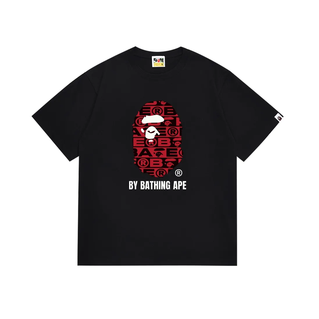 SC120#p110💰 (top version) BAPE camouflage ape head letter printed short-sleeved T-shirt Made of 260 grams of high-quality high-weave pure cotton fabric, double yarn combed, soft texture and no pilling Imported environmentally friendly printing glue, bright and three-dimensional pattern, quality 💥Same style for men and women, the upper body is trendy Color: black red white blue white green Size: S M L XL XXL