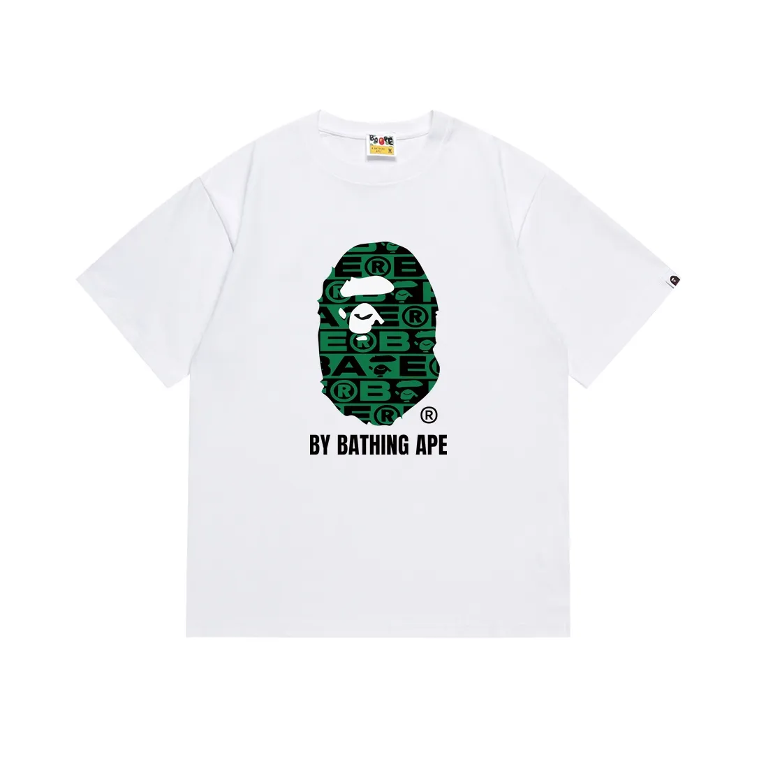 SC120#p110💰 (top version) BAPE camouflage ape head letter printed short-sleeved T-shirt Made of 260 grams of high-quality high-weave pure cotton fabric, double yarn combed, soft texture and no pilling Imported environmentally friendly printing glue, bright and three-dimensional pattern, quality 💥Same style for men and women, the upper body is trendy Color: black red white blue white green Size: S M L XL XXL