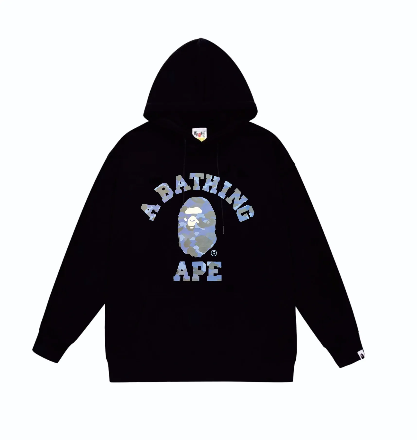 P160 model number SC849# terry 80 plus velvet 90 (top version) BAPE camouflage ape head letter print pattern hooded sweatshirt. Made of 380g large terry (drop shoulder large version) fabric, soft texture and no pilling. Imported environmentally friendly printing glue. Bright and three-dimensional pattern. Quality 💥Same style for men and women. The upper body is trendy. Color: black camouflage, white camouflage, gray camouflage, black and red, white and red, gray and red, black and blue, white and blue. Gray blue Black purple White purple Gray purple Black and yellow White and yellow Gray and yellow Size: S M L XL XXL