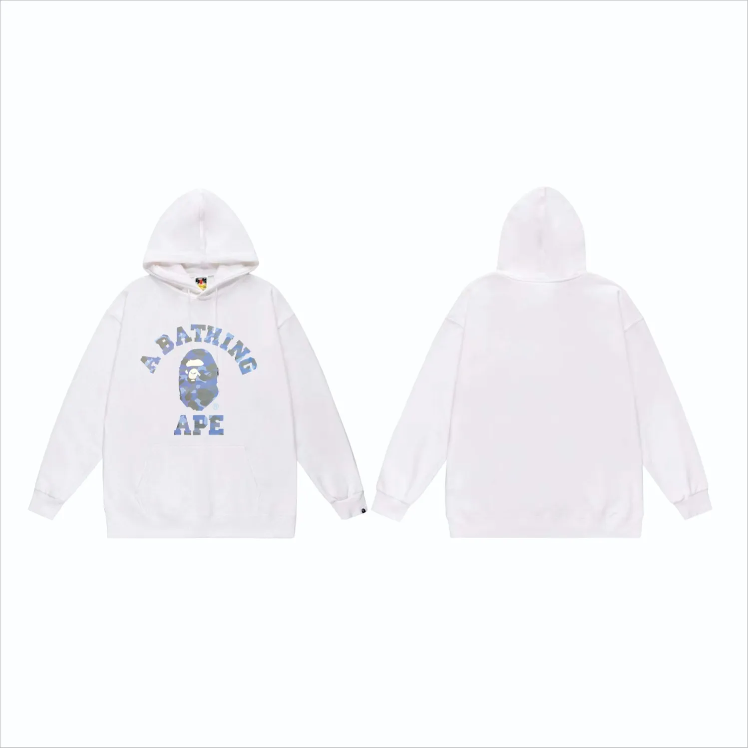 P160 model number SC849# terry 80 plus velvet 90 (top version) BAPE camouflage ape head letter print pattern hooded sweatshirt. Made of 380g large terry (drop shoulder large version) fabric, soft texture and no pilling. Imported environmentally friendly printing glue. Bright and three-dimensional pattern. Quality 💥Same style for men and women. The upper body is trendy. Color: black camouflage, white camouflage, gray camouflage, black and red, white and red, gray and red, black and blue, white and blue. Gray blue Black purple White purple Gray purple Black and yellow White and yellow Gray and yellow Size: S M L XL XXL