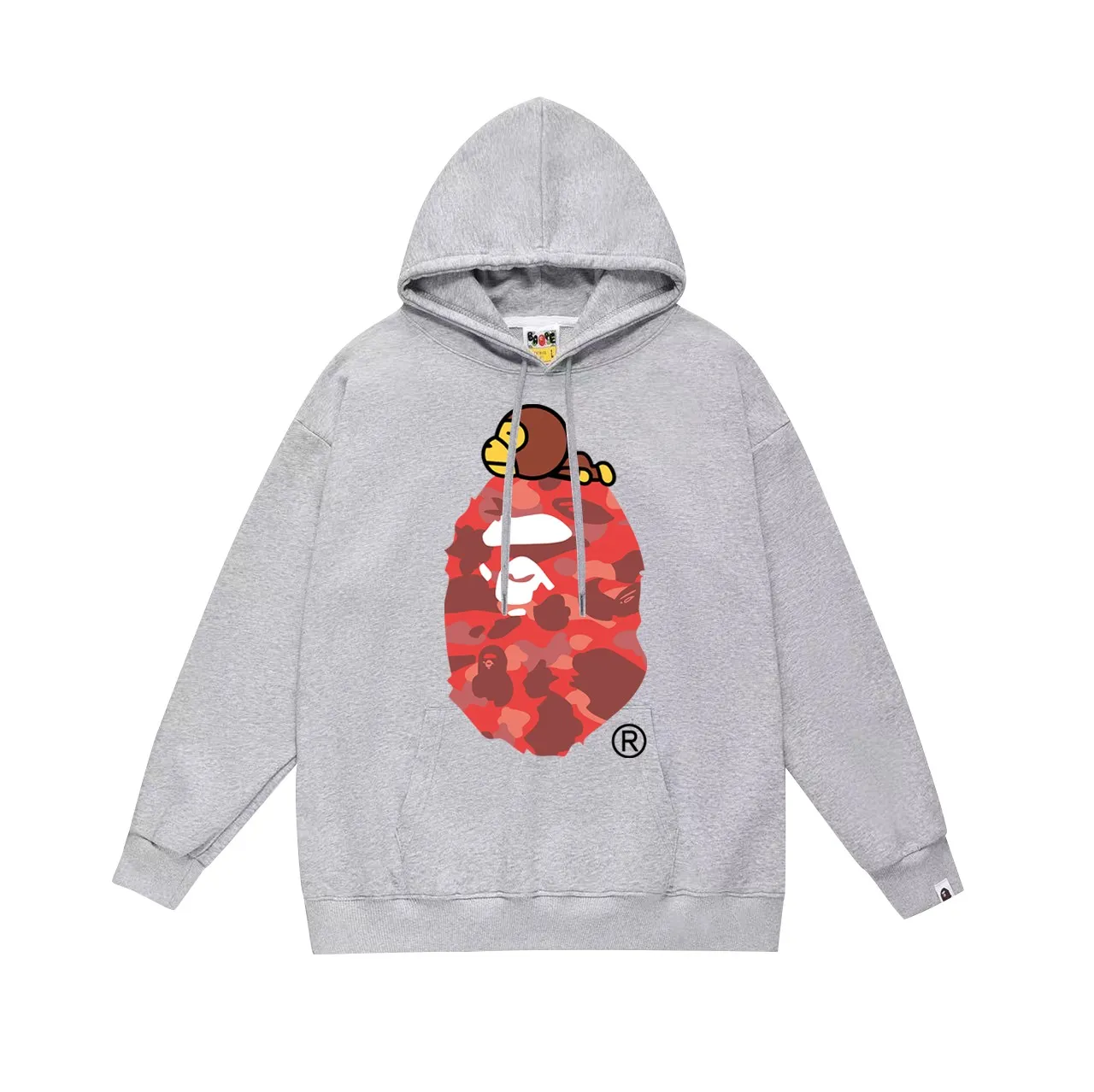 P160 model number SC763# terry 80 plus velvet 90 (top version) BAPE monkey and ape combination printed hooded sweatshirt. Made of 380g large terry (drop shoulder large version) fabric, soft texture and no pilling. Imported environmentally friendly printing glue. Bright and three-dimensional pattern. Quality 💥Same style for men and women. The upper body is fashionable. Color: black and red, white and red, gray and red, black and blue, white and blue, gray and blue, black and green, white and green, gray and green, black and purple. White purple gray purple Size: S M L XL XXL