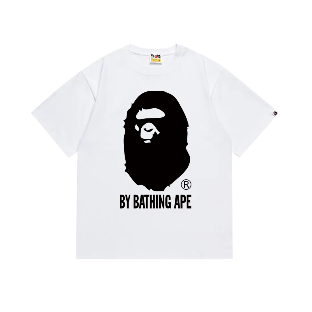 SC164#p110💰 (top version) BAPE classic ape head letter printed short-sleeved T-shirt. Made of 260 grams of high-quality high-weave pure cotton fabric. Double yarn combed, soft texture and no pilling. Imported environmentally friendly printing glue. Bright and three-dimensional pattern. Quality💥Same style for men and women. The upper body is trendy. Color: black, white, navy blue, floral gray, rose red, Klein blue, red. Size: S M L XL XXL