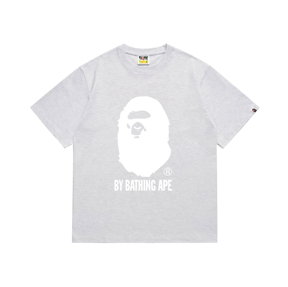 SC164#p110💰 (top version) BAPE classic ape head letter printed short-sleeved T-shirt. Made of 260 grams of high-quality high-weave pure cotton fabric. Double yarn combed, soft texture and no pilling. Imported environmentally friendly printing glue. Bright and three-dimensional pattern. Quality💥Same style for men and women. The upper body is trendy. Color: black, white, navy blue, floral gray, rose red, Klein blue, red. Size: S M L XL XXL