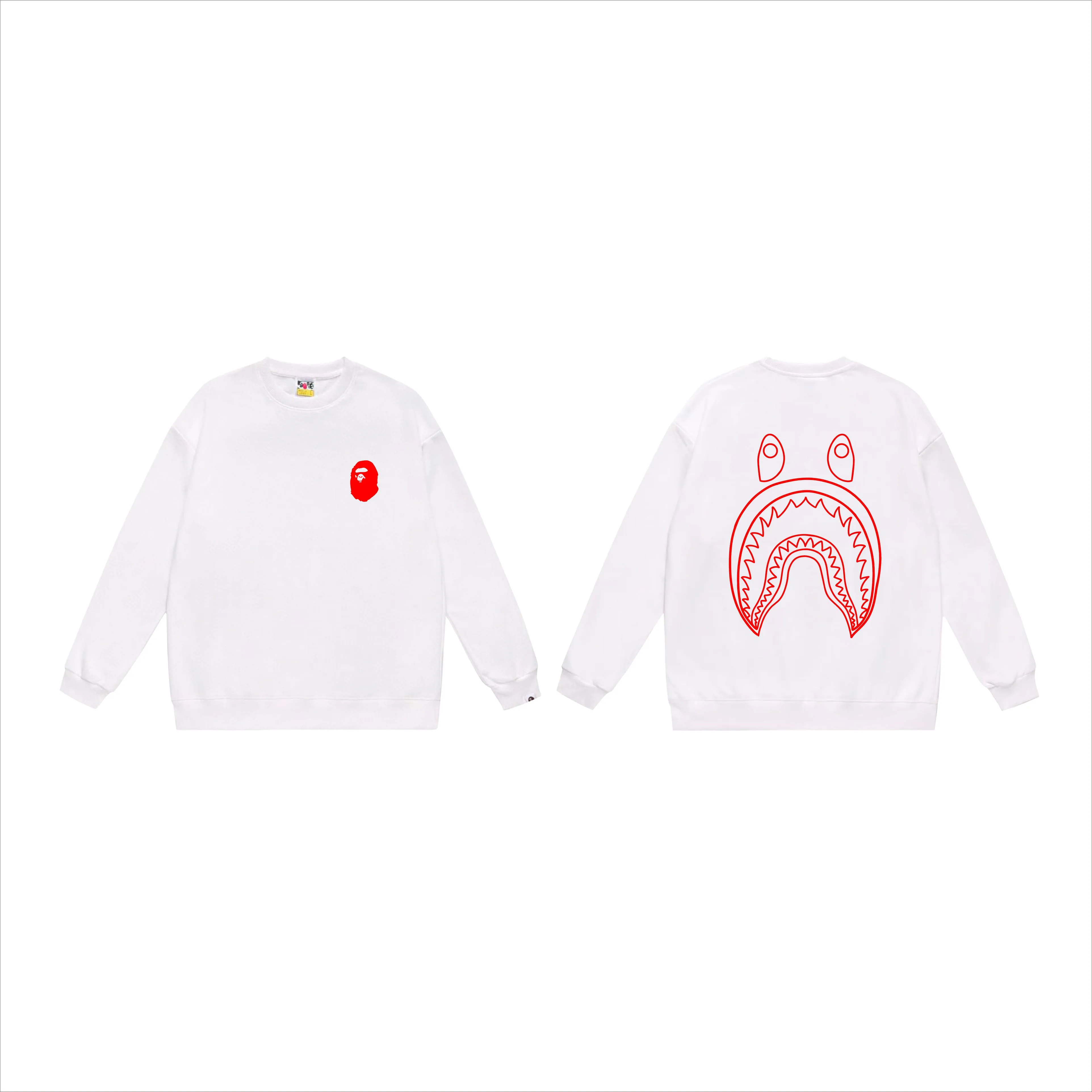 P150 model number SC515# terry 75 plus velvet 80 (top version) BAPE×STUSSY co-branded Stussy letter round neck sweatshirt Made of 350g large terry (drop shoulder large version) fabric, soft and non-pilling texture, imported environmentally friendly printing glue, bright and three-dimensional pattern, quality 💥Same style for men and women, the upper body is fashionable Color: black and white, white and black, gray and black, black and red, white and red, gray and red Size: S M L XL XXL