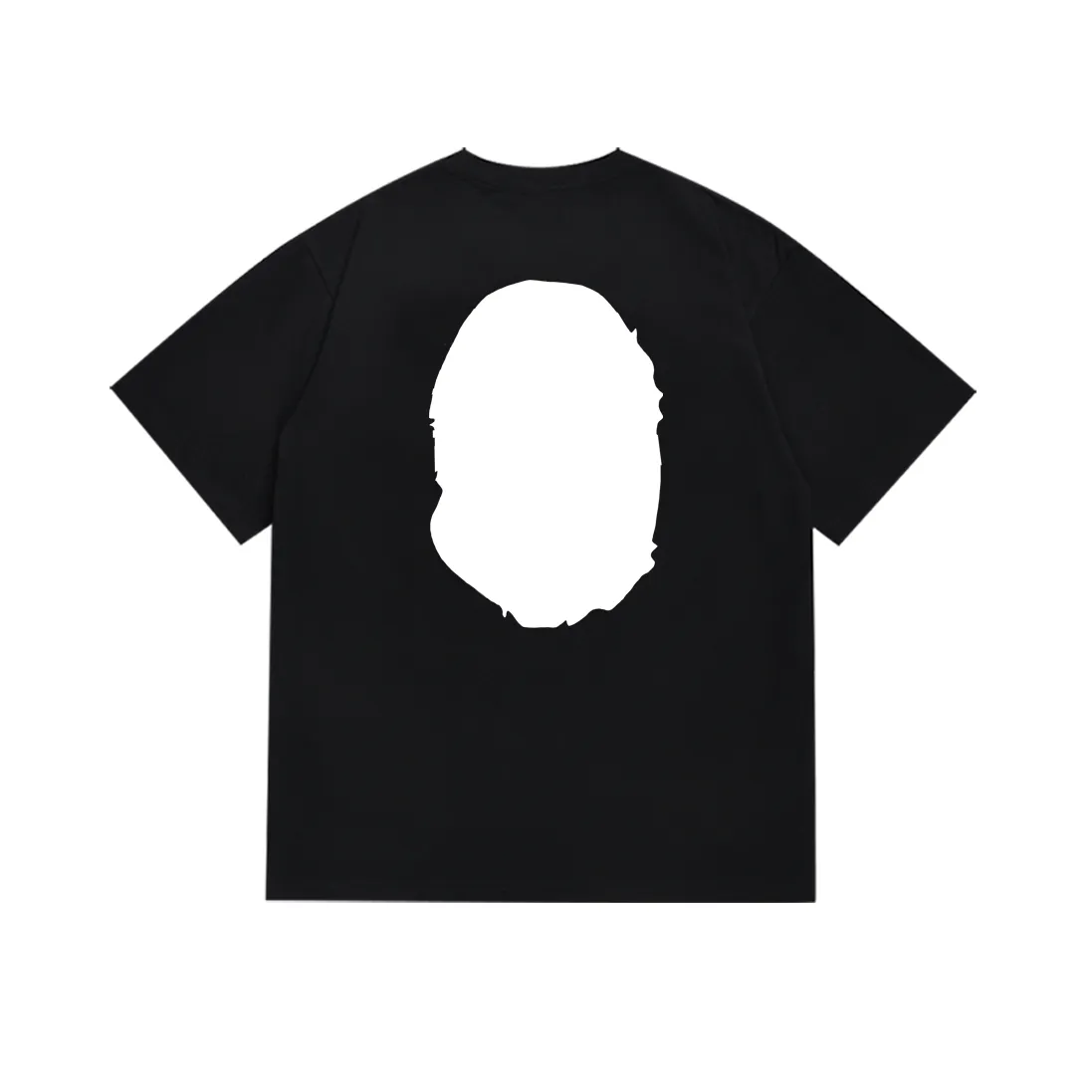 P110 SC068# (top version) BAPE ape head classic letter printed short-sleeved T-shirt with great ape head pattern. Made of 260 grams of high-quality high-weave pure cotton fabric. Double yarn combed. Soft texture and no pilling. Imported environmentally friendly printing glue. Bright and three-dimensional pattern. Quality 💥Same style for men and women. The upper body is trendy. Color: black and white. Size: S M L XL XXL