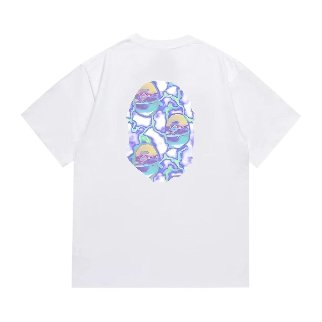 SC1019#p110💰 (top version) BAPE uses 260 grams of high-quality high-weave pure cotton fabric, double yarn combed, soft and non-pilling texture, imported environmentally friendly printing glue, bright and three-dimensional pattern, quality 💥Same style for men and women, the upper body is fashionable Color: black white Size: S M L XL XXL