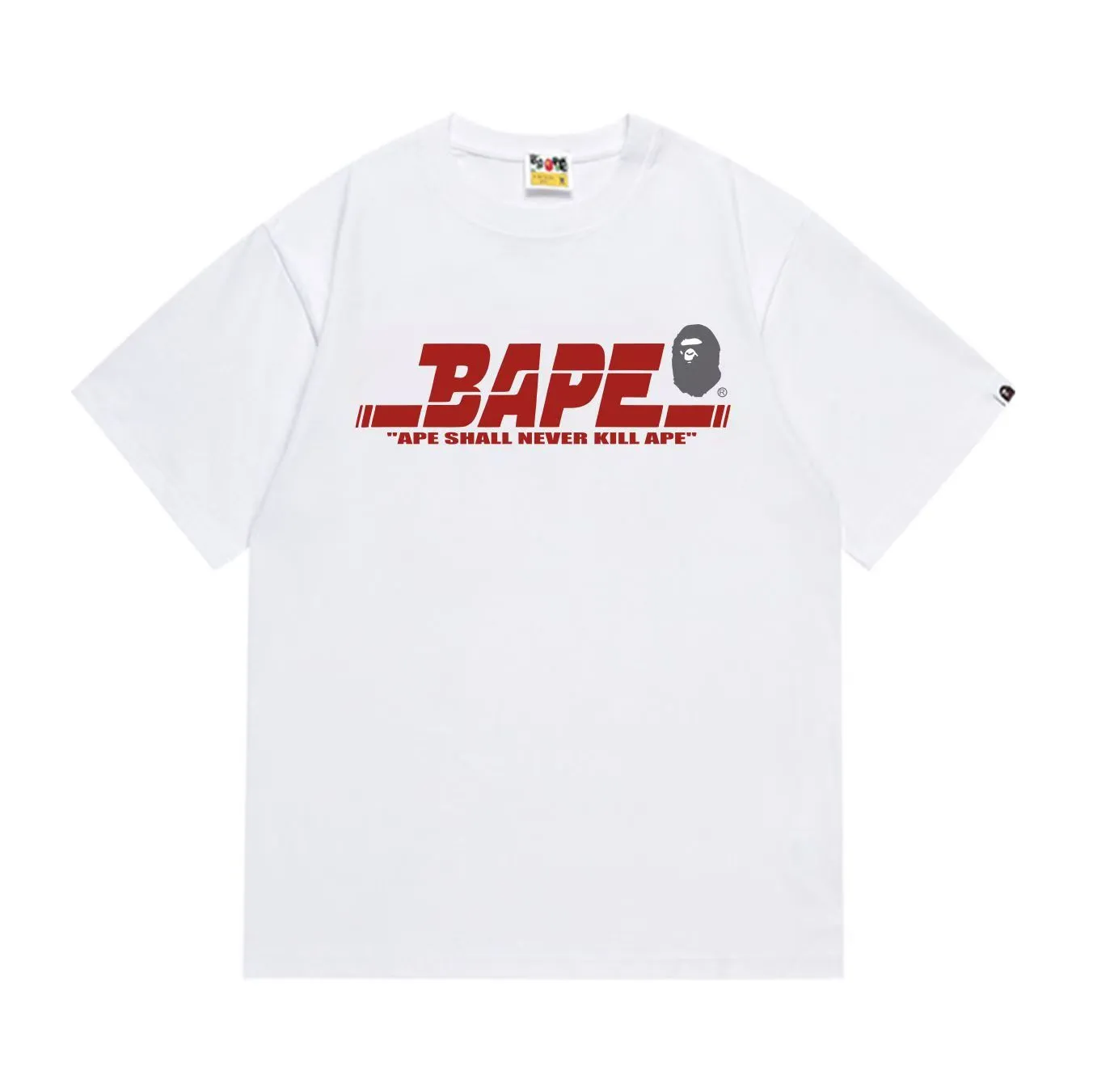 SC1020#p110💰 (top version) BAPE uses 260 grams of high-quality high-weave pure cotton fabric, double yarn combed, soft and non-pilling texture, imported environmentally friendly printing glue, bright and three-dimensional pattern, quality 💥Same style for men and women, the upper body is fashionable Color: black white Size: S M L XL XXL