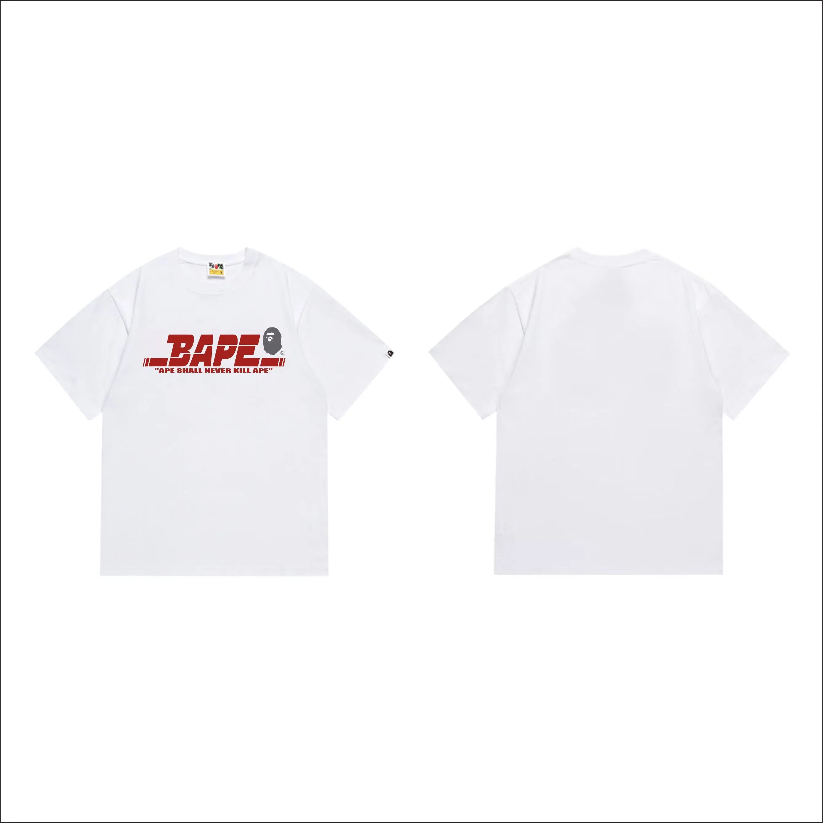 SC1020#p110💰 (top version) BAPE uses 260 grams of high-quality high-weave pure cotton fabric, double yarn combed, soft and non-pilling texture, imported environmentally friendly printing glue, bright and three-dimensional pattern, quality 💥Same style for men and women, the upper body is fashionable Color: black white Size: S M L XL XXL