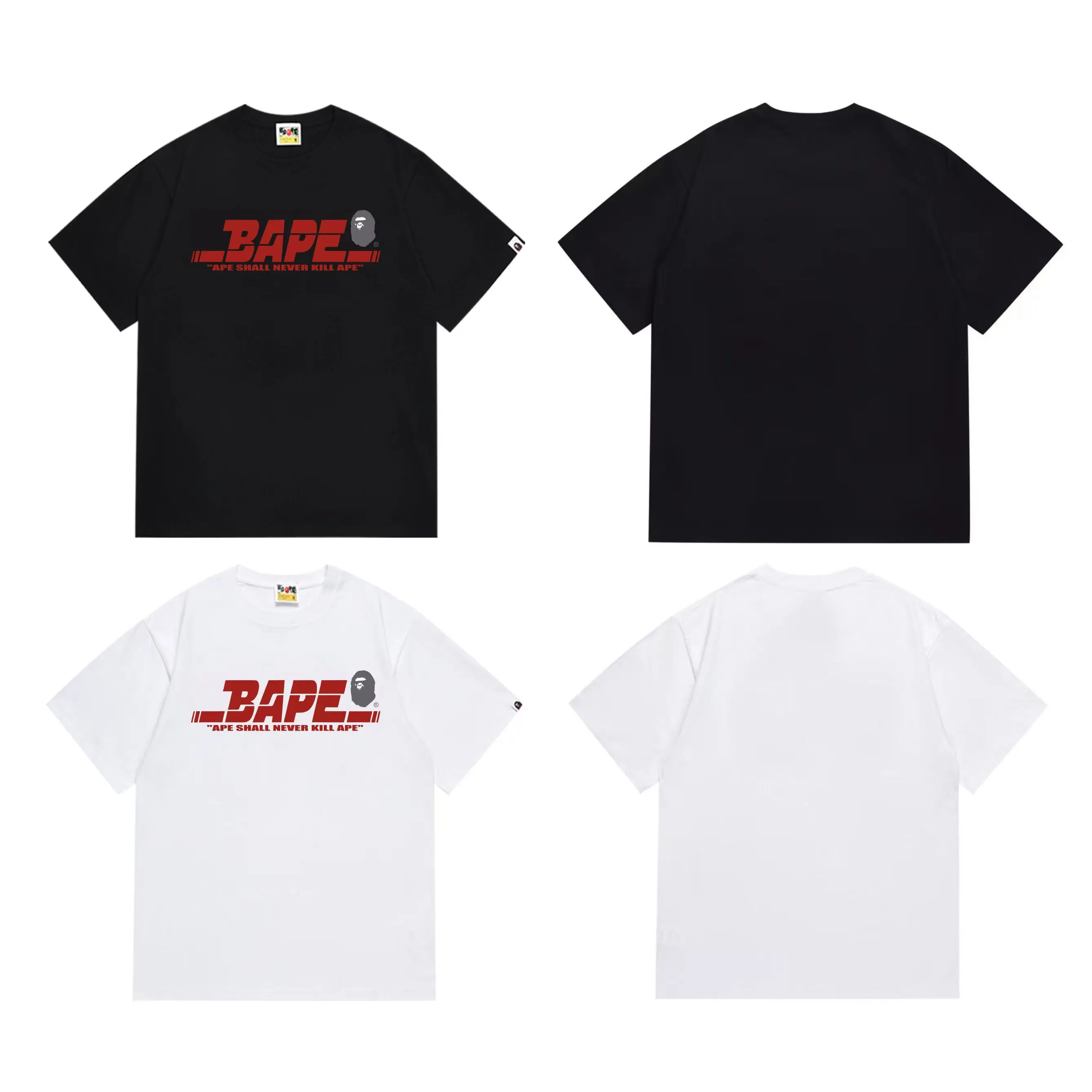 SC1020#p110💰 (top version) BAPE uses 260 grams of high-quality high-weave pure cotton fabric, double yarn combed, soft and non-pilling texture, imported environmentally friendly printing glue, bright and three-dimensional pattern, quality 💥Same style for men and women, the upper body is fashionable Color: black white Size: S M L XL XXL