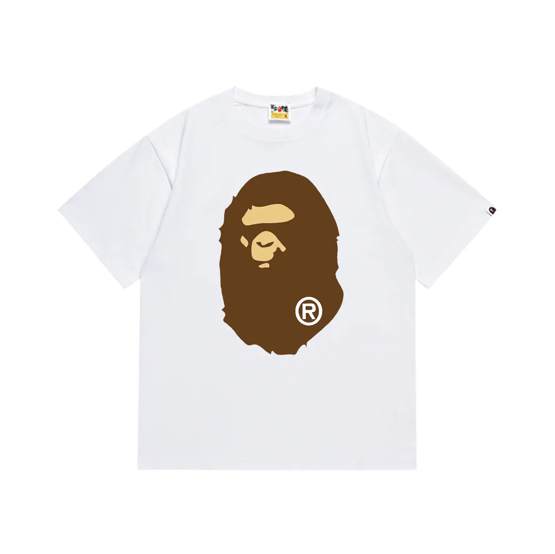 SC175#p110💰 (Top version) BAPE classic front and back great ape head printed short-sleeved T-shirt Made of 260 grams of high-quality high-weave pure cotton fabric, double yarn combed, soft texture without pilling, imported environmentally friendly printing glue, bright and three-dimensional pattern, quality 💥unisex style, the upper body is trendy Color: black, white, apricot, green, red, purple, pink, dark gray, coffee, fluorescent green, floral gray, grass green, raspberry Burgundy Lake Blue Sky Blue Khaki Navy Blue Klein Blue Dragon Fruit Color Size: S M L XL XXL
